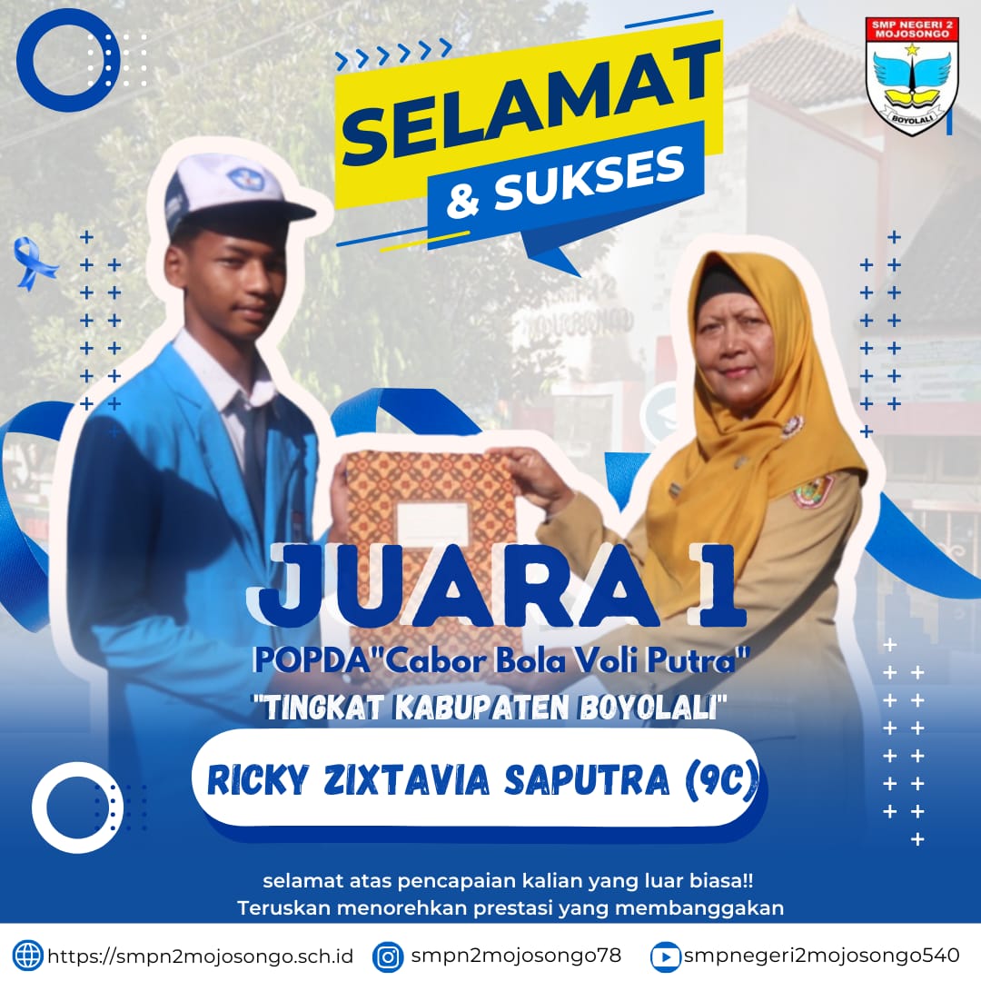 Juara 1 POPDA Tingkat Kabupaten Cabor Bola Voli Putra